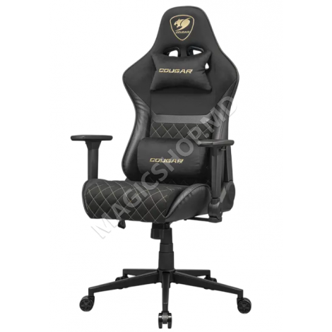 Игровое кресло Cougar Armor One V2 Gold F, обивка из ПВХ-кожи